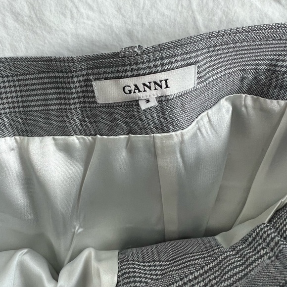 GANNI plaid mini skirt with rhinestone trim - Picture 6 of 6